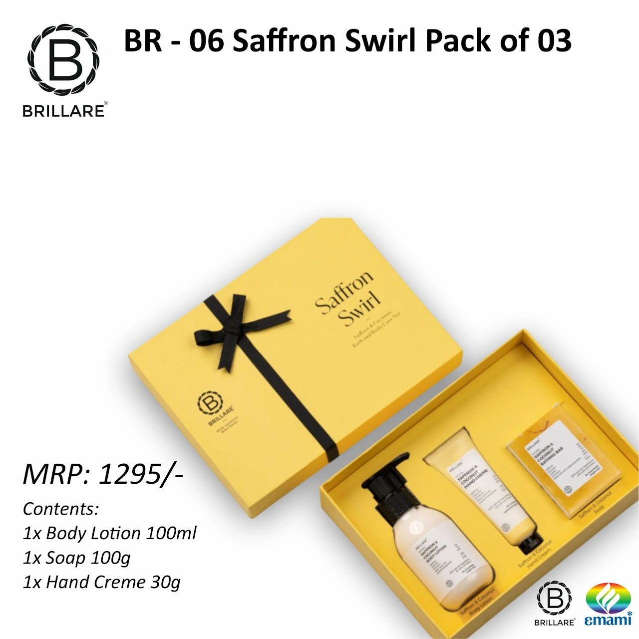GP Brillare Saffron Swirl Pack of 03