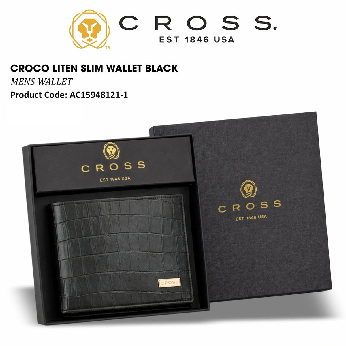 GP Cross Croco Liten Slim Wallet