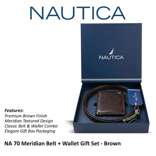 GP Nautica Meridian Belt + Wallet Gift Set