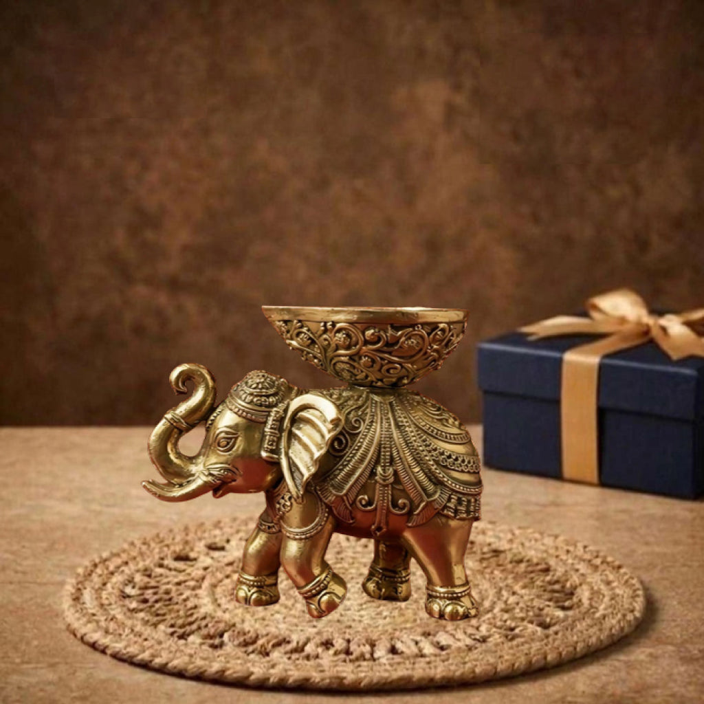 GP Brass Gajraj With Diya