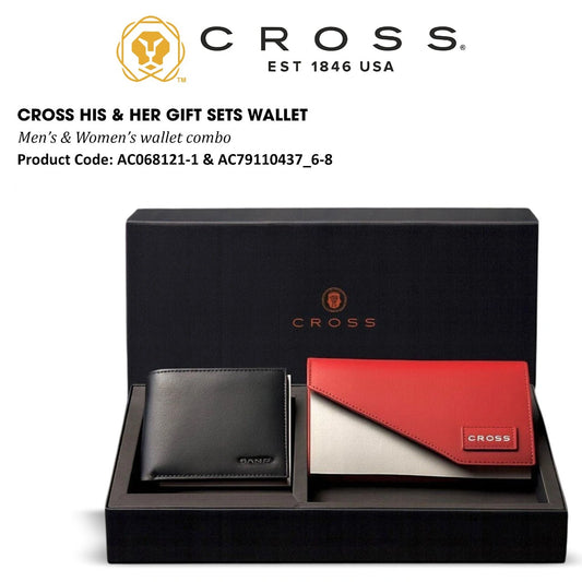 GP Cross His & Her Gift Sets Wallet (Men's & Women's wallet combo)