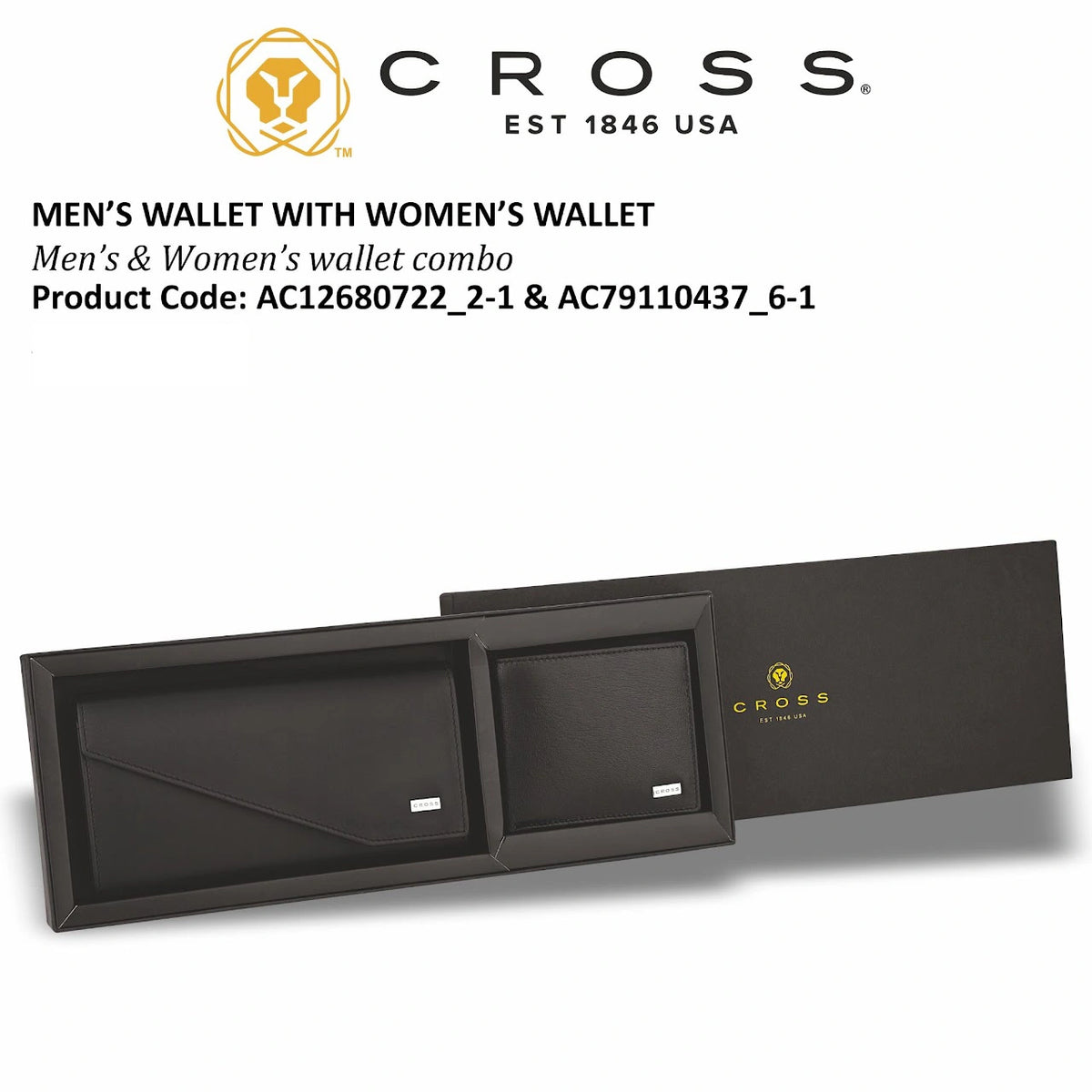 GP Cross Men's Wallet With Women's Wallet (Men's & Women's wallet combo)