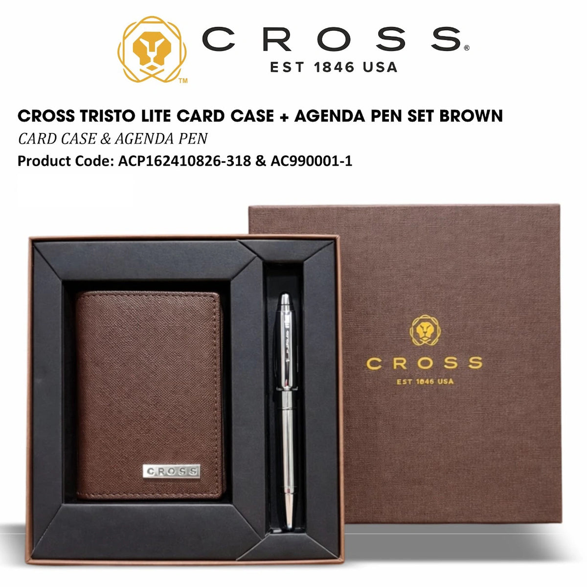 GP Cross Tristo Lite Card Case + Agenda Pen Set (CARD CASE & AGENDA PEN)