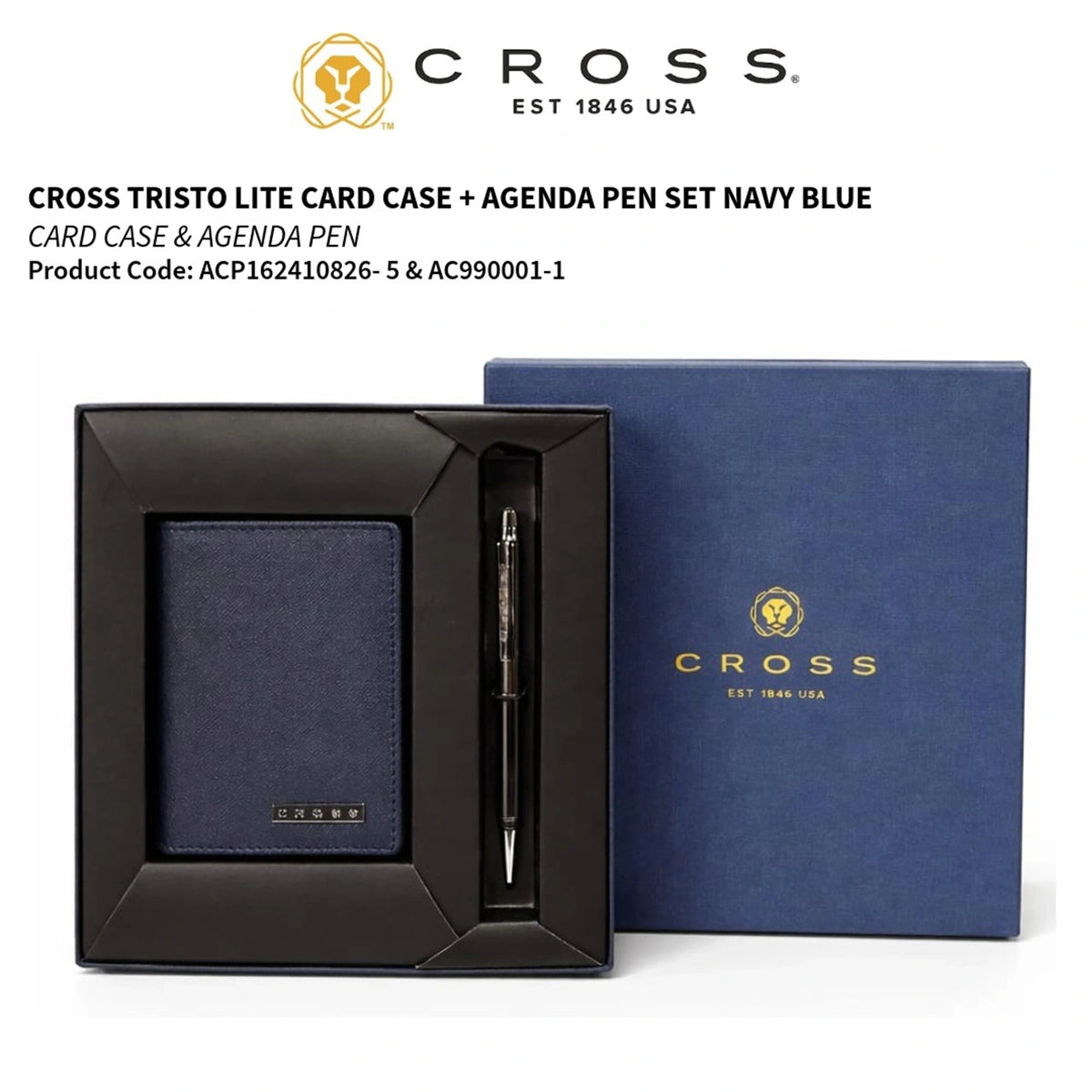 GP Cross Tristo Lite Card Case + Agenda Pen Set (CARD CASE & AGENDA PEN)