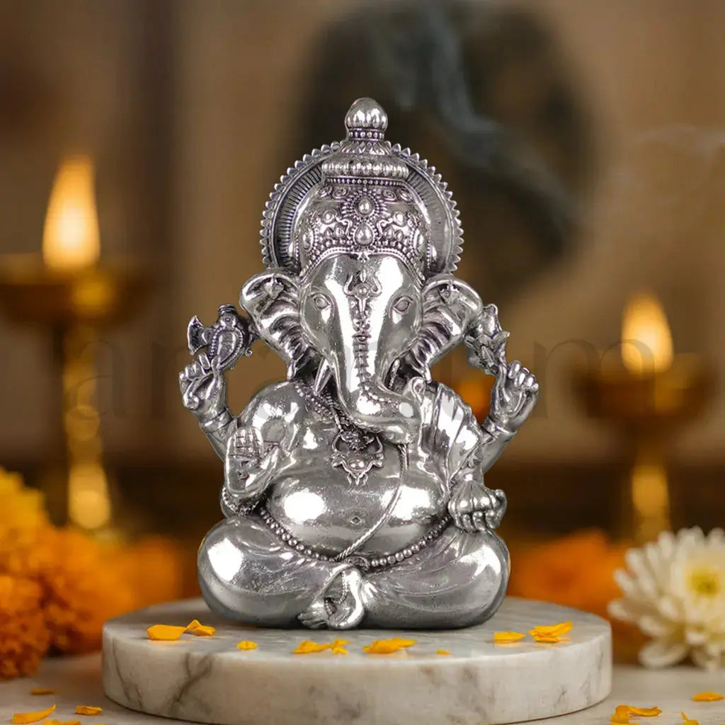 Brass Vighnaharta Ganesha Idol