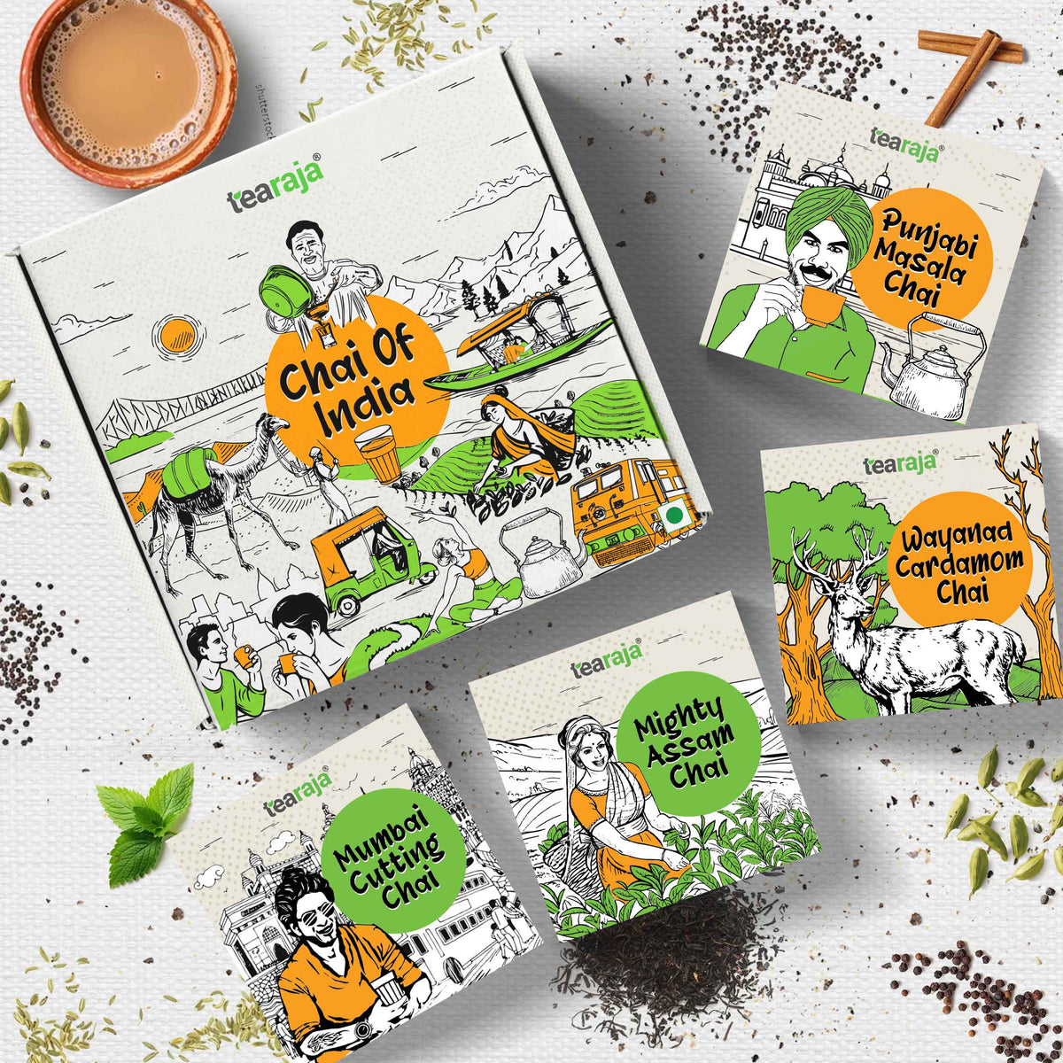 GP Chais of India – 4 Flavours Tea Combo (200g Pack)