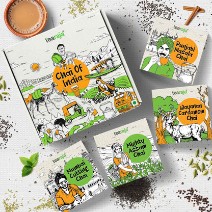 GP Chais of India – 4 Flavours Tea Combo (200g Pack)