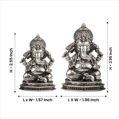 Divine Ganesha Murti 12 - 16 Gm 999 Silver