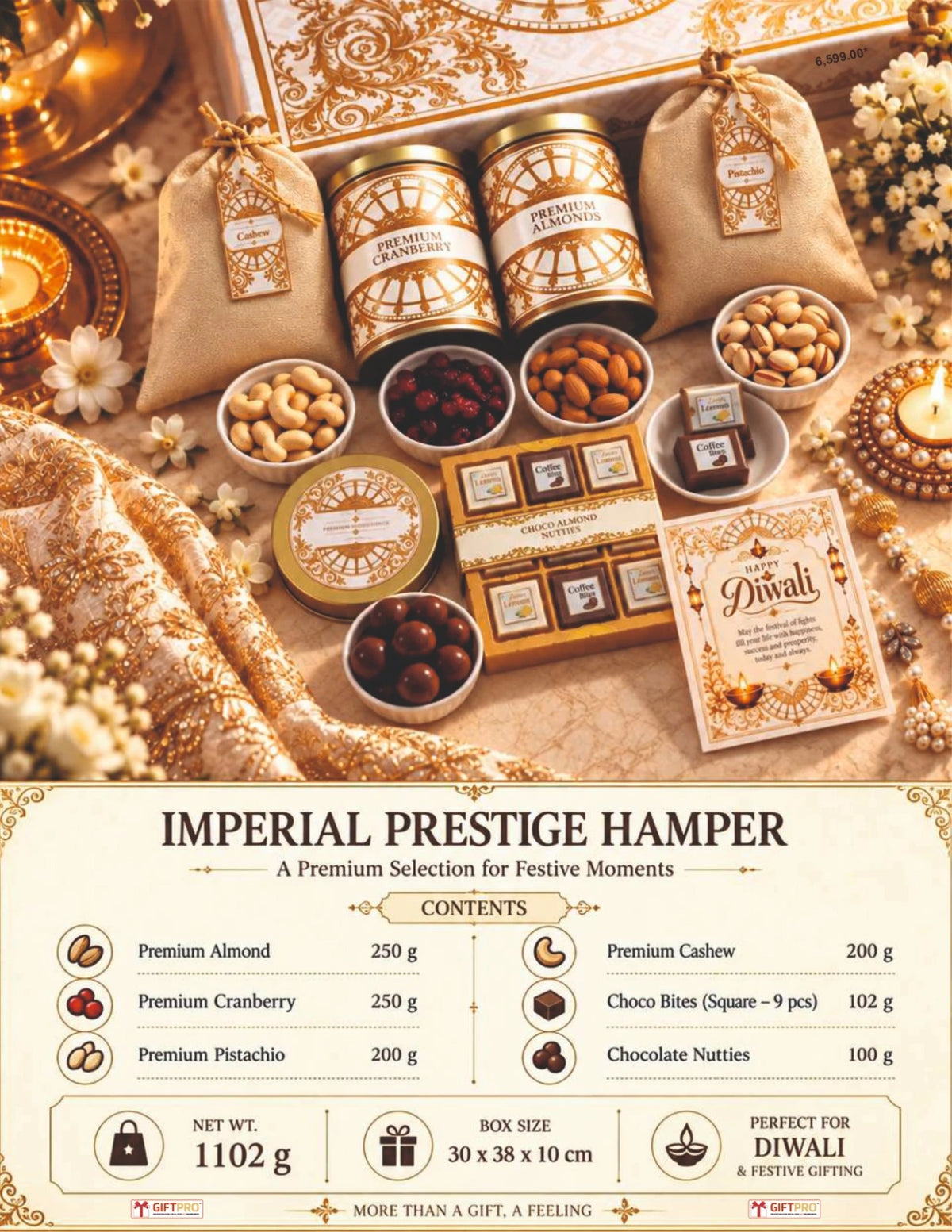 Imperial Prestige Premium Dry Fruit & Chocolate Gift Hamper