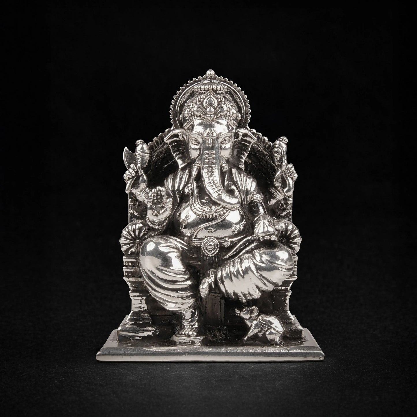 Lalitasana Ganesha Idol 15 - 21 Gm 999 Silver