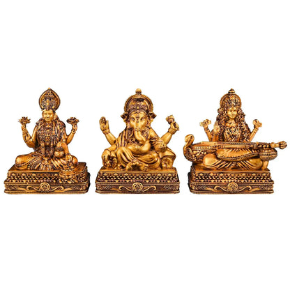 Mahalakshmi Ganapati Saraswati Murti (lotus)