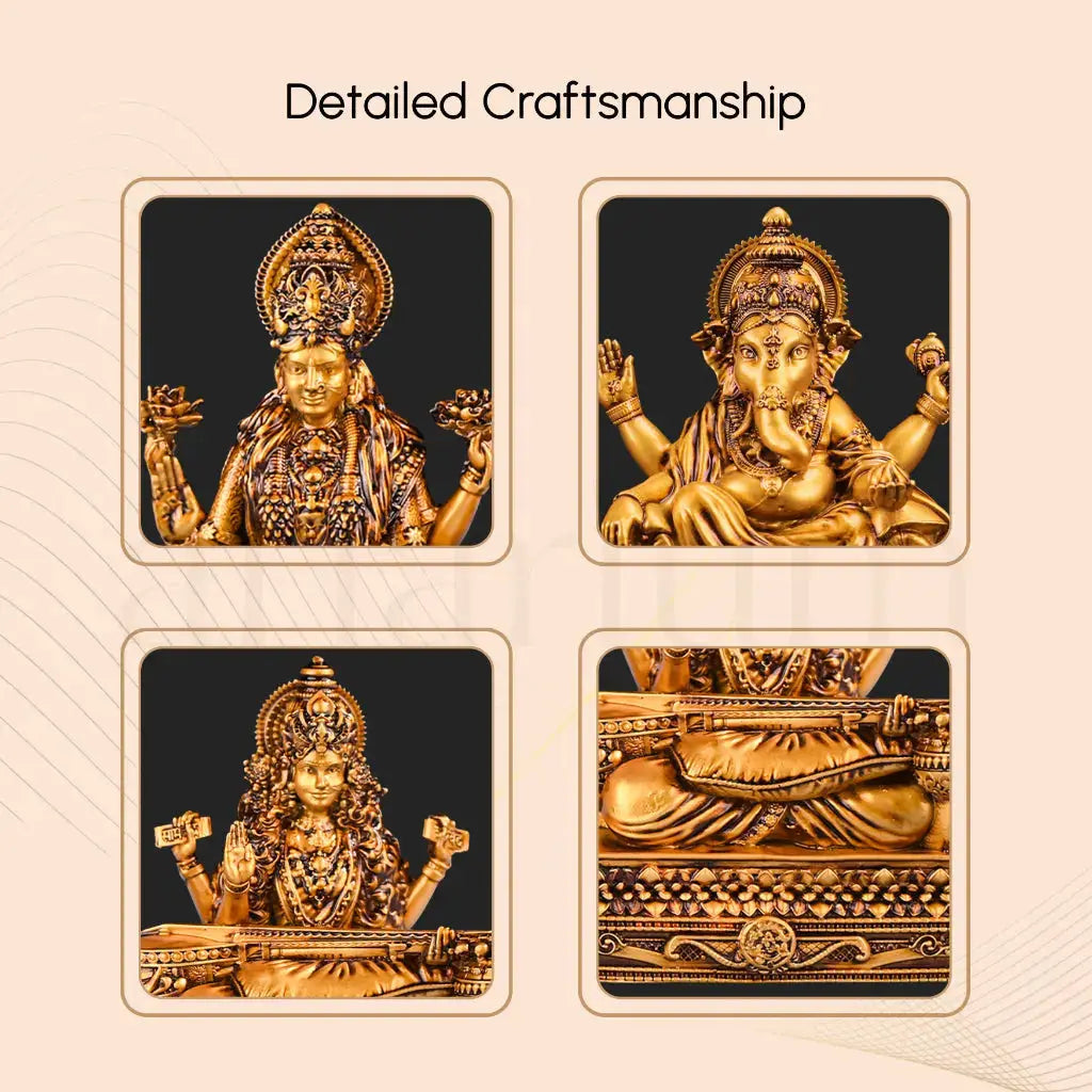 Mahalakshmi Ganapati Saraswati Murti (lotus)