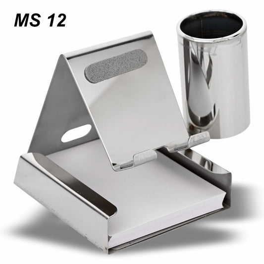 giftpro-stainless-steel-mobile-stand-with-pen-chit-holder-white